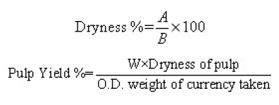 Yield Determination of pulp