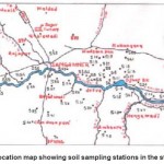 Fig. 1: Location map showing soil sampling stations in the study area
