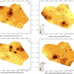 Fig. 1: Spatial variation of EC in study area Fig. 2: Spatial variation of pH in study area Fig. 3: Spatial variation of distribution of TDS in study area Fig. 4: Spatial variation of distribution of HCO3- in study area