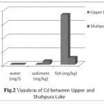 Fig. 2: Variation of Cd between Upper and Shahpura Lake