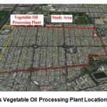 Fig. 1: Map of Pars Vegetable Oil Processing Plant Location and Study Area