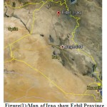 Figure(1):Map of Iraq show Erbil Province