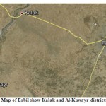 Figure (2): Map of Erbil show Kalak and Al-Kuwayr districts