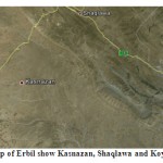 Figure (3): Map of Erbil show Kasnazan, Shaqlawa and Koysinjaq districts