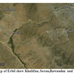 Figure (4): Map of Erbil show Khalifan, Soran,Rawanduz and Harir districts