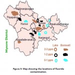 Figure 3: Map showing the locations of fluoride contamination.