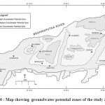 Fig. 6 : Map showing  groundwater potential zones of the study area