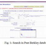 Fig. 1- Search in Peer Berkley database