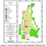 Figure 3 - Land use status quo map of Bandare Torkeman city 