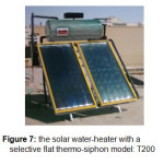 Figure 7: the solar water-heater with a selective flat thermo-siphon model: T200  
