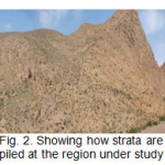 Fig. 2. Showing how strata are piled at the region under study