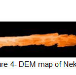 Figure 4- DEM map of Neka basin
