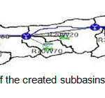 Figure 5- Presentation of the created subbasins and waterways network