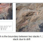 Figure 5: F2 which is the boundary between two stacks 1, 2 and 2 to 1 on the stack due to drift