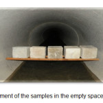 Figure 7 - Arrangement of the samples in the empty space above the sewers.