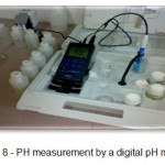 Figure 8 - PH measurement by a digital pH meter.