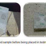 Figure 9 - A tested sample before being placed in testing environment