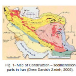 Map of Construction â€“ sedimentation parts in Iran (Drew Darvish Zadeh, 2005).