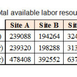Table5. Total available labor resources during 3 months