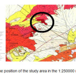 Figure 1 - The position of the study area in the 1:250000 map of Torud