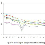Figure 11- Spider diagram (REE) normalized to chondrite [9]