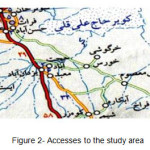 Figure 2- Accesses to the study area