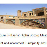 Figure 7- Kashan Agha Bozorg Mosque (arrangement and adornment / simplicity and impossibility)