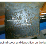 Figure 9 â€’ Longitudinal scour and deposition on the face of middle plate