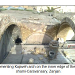 Figure 17.Implementing Kajaveh arch on the inner edge of the wing of tavizeh- shami-Caravansary, Zanjan.