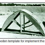 Figure 6.Traditional wooden template for implement the tavizeh with sharp-chafd.
