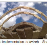 Figure7. Wooden template implementation as tavizeh â€“ Shami Caravansary- Zanjan.