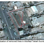 figure 2â€“situation of removed lines in Abolfazl Tekieh foundation site