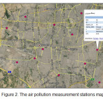 Figure 2. The air pollution measurement stations map