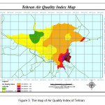Figure 3. The map of Air Quality Index of Tehran