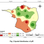 Fig. 2.Spatial distribution of pH