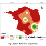 Fig.7. Spatial distribution of potassium