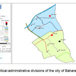 Figure 1- political-administrative divisions of the city of Baharestan in 1391
