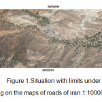 Figure 1.Situation with limits under  studying on the maps of roads of iran 1:1000000 scale