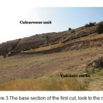 Figure 3.The base section of the first cut, look to the north