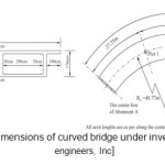 Figure 3 - Plans and dimensions of curved bridge under investigation [Berger / Adam engineers, Inc