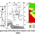 Fig. 2: Simplified geological map of the Bala Zard volcanic rock modified after (Hoseini et al., 1992).