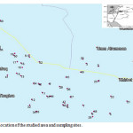 Fig. (1): Location of the studied area and sampling sites .