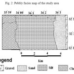 Fig. 2: Pebbly facies map of the study area