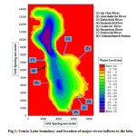 Fig 1: Urmia Lake boundary and location of major rivers inflows to the lake