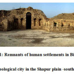 Fig.1: Remnants of human settlements in Bishapur  archeological city in the Shapur plain -south of Iran