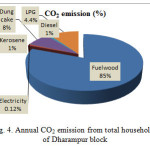 Fig. 4. Annual CO2 emission from total households of Dharampur block