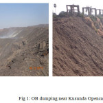 Fig 1: OB dumping near Kusunda Opencast mines