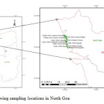Figure 2. Map showing sampling locations in North Goa