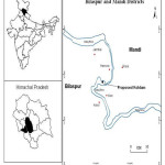 Fig 2: Map showing location of Kol-Dam affected sampled villages