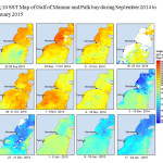 Fig.10 SST Map of Gulf of Mannar and Palk bay during September 2014 to January 2015